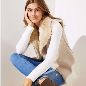 LOFT Reversible Faux Fur Vest